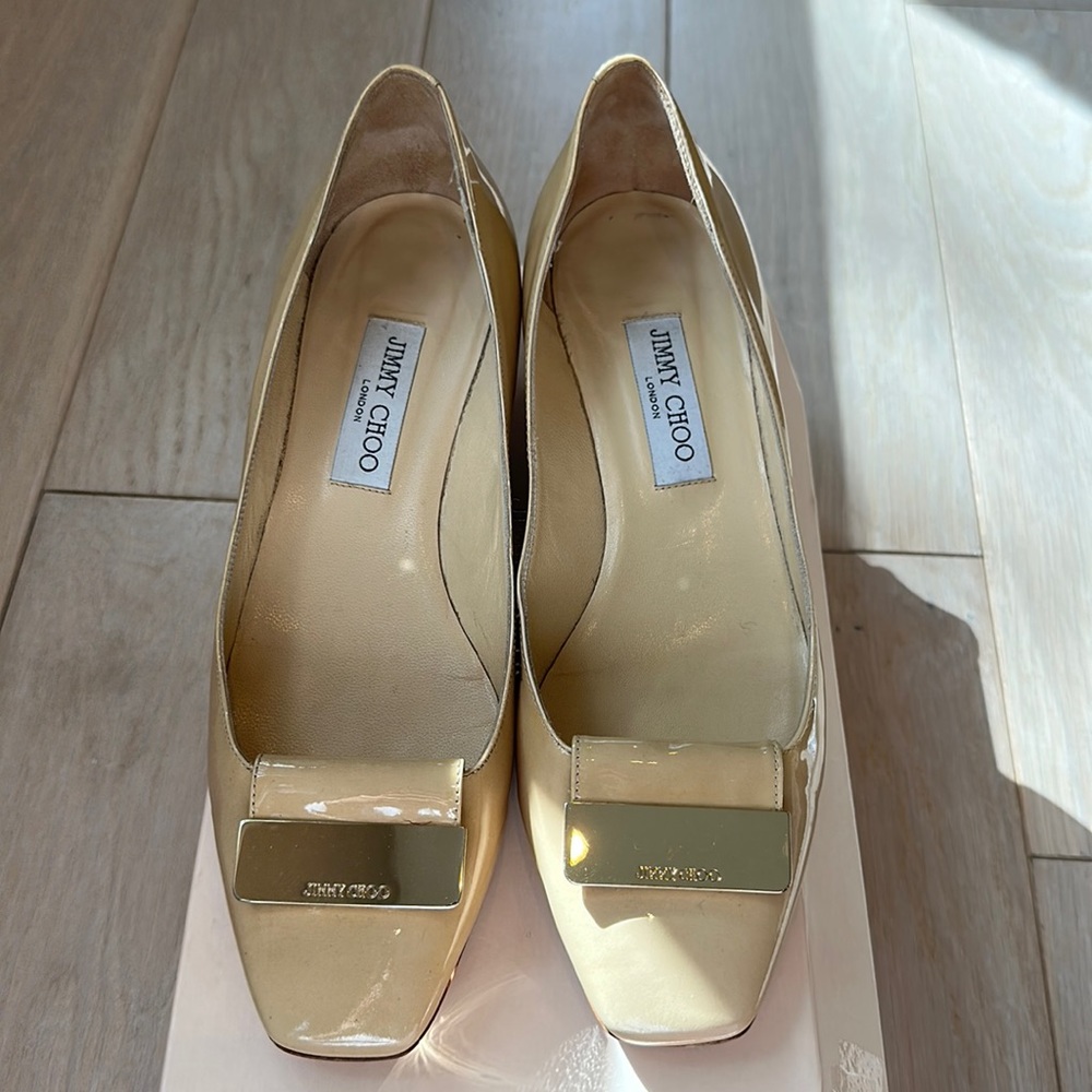 Jimmy chop patent leather